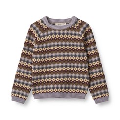 Wheat Knit Pullover Mimi Jacquard - Multi lavender